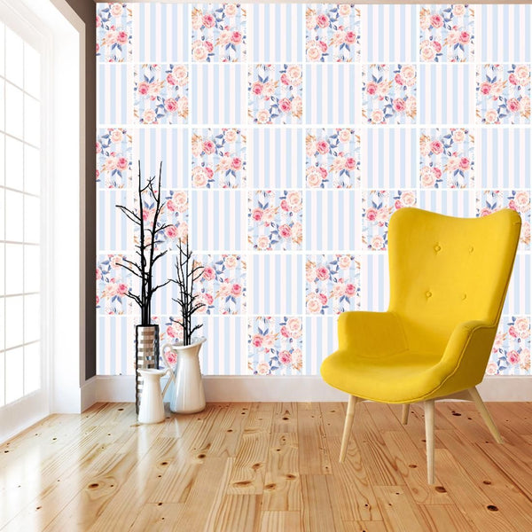 WallDaddy Self Adhesive Wallpaper For Wall (300x40)Cm Wall Sticker |Design CollageFlower